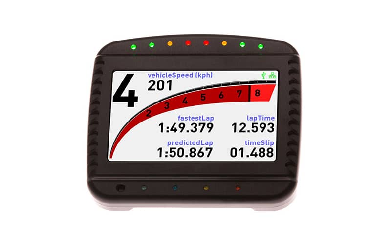 Life Racing D5 Dash 1 Life Racing D5 Dash motorsport display on a white background